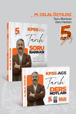 2027 Kpss Tarih 5yüz Ders Notları + Soru Bankası 2 Li Set -mehmet Celal Özyıldız Retro Yayın