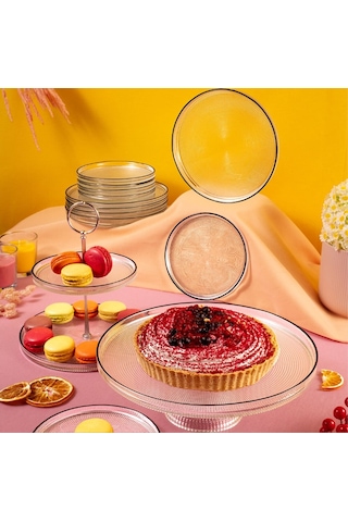 Fecra Loren 14 Parça Servis Ve Sunum Seti Siyah Fileli