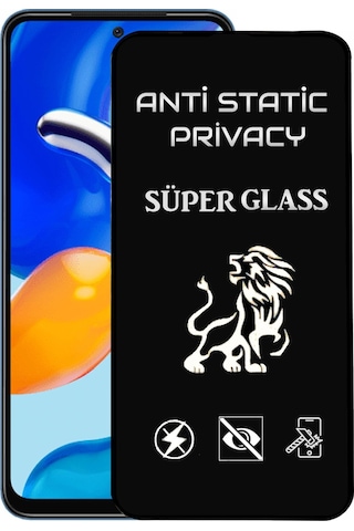 Xiaomi Redmi Note 11s Tam Kaplayan Anti Statik Hayalet Süper Cam Ekran Koruyucu