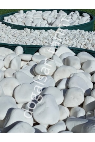 Beyaz Dolomit Taş 25 Kg 6-10 cm Dere Taşı Çakıl Taşı