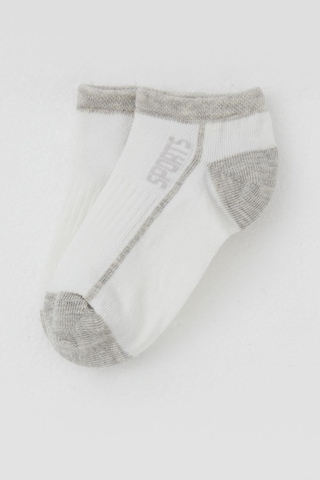 Arti Artı Erkek Çocuk Patik Çorap Sports Yazı Baskılı 1-14 Yaş, Ekru