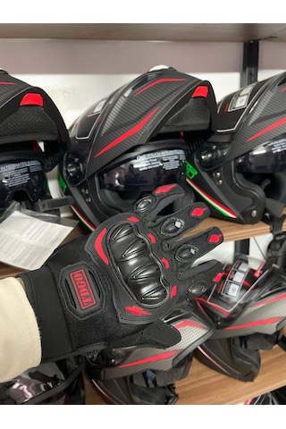 4Riders Motosiklet Eldiveni Korumalı Sertifikalı Siyah