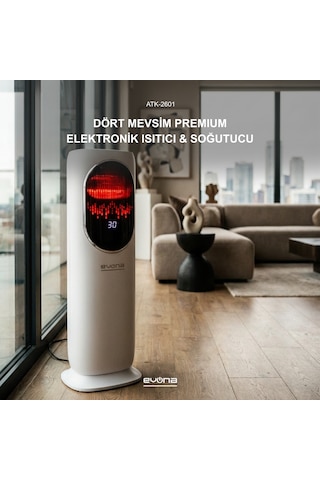 Dört Mevsim Kule Tipi Premium Elektronik Isıtıcı & Soğutucu Modern Ve Şık Tasarım