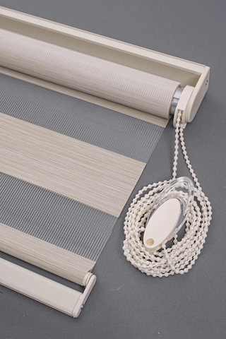 Bambu Zebra Stor Perde 1002 Bej Ofis Mutfak Balkon Çocuk Odası Yatak Odası Salon Perdesi Lüx Sütlü Kahve Gold
