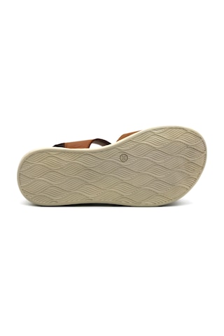 De Scario 51 Kadın Deri Sandalet Taba