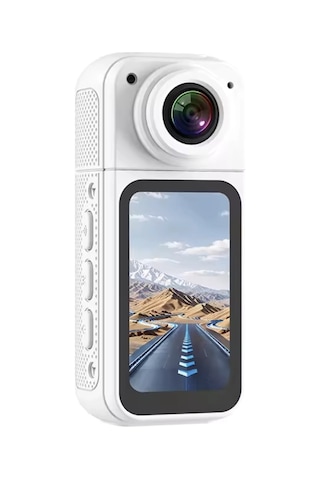 Mini Parmak Tipi Aksiyon Kamera 2.7k Wifi Vlog Kamera, 1080p 30fps Geniş Açı Spor Kayıt Cihazı Beyaz