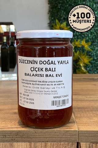 Düzce Yayla Çiçek Balı 850gr %100 Doğal Saf Yayla Balı