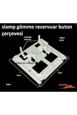 Siamp Gömme Rezervuar Buton Verso 80 Çerçevesi İç Takım Basma Düğ Siamp Gömme Rezervuar Buton Verso 80 Çerçevesi İç Takım Basma Düğ