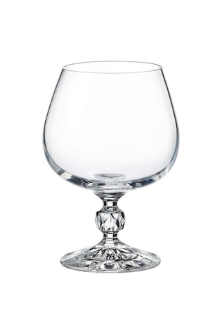 Collection Sterna Kristal 6'lı 250cc Kahve Yanı Su Bardağı/konyak Kadehi Seti Beyaz