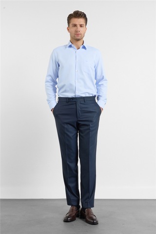 İmza Lacivert Yan Cep Açık Paça Bez Ayağı Comfort Fit Esnek Pantolon 1003255127 Koyu Lacivert