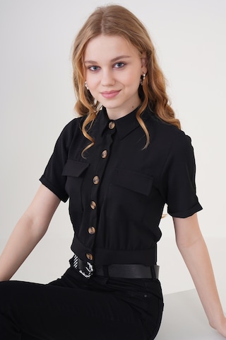 Bigdart 0663 Crop Ceket - Siyah 001