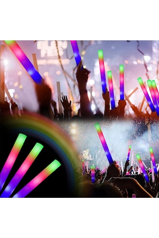 Led Işıklı Rengarenk Sünger Parti Çubuk Genel