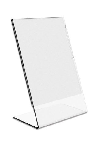Heroglas 10adet A5 L Tipi Dikey Masa Üstü Şeffaf Pleksi / Föylük-fiyatlık-menü-broşürlük