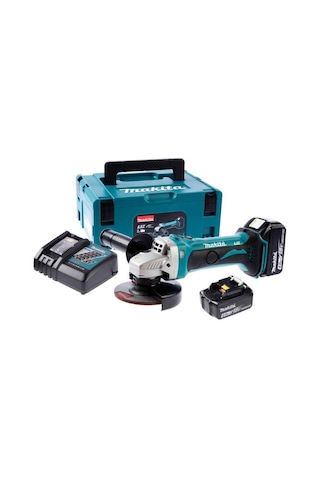 Makita DGA452RMJ 18 V 115 MM 4Ah Çift Akülü Avuç Taşlama Makinesi