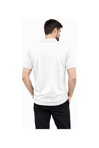 Mekaizen Erkek Slim Fit Polo Yaka Tişört Dar Kesim Basic Kısa Kollu Günlük T-shirt Beyaz