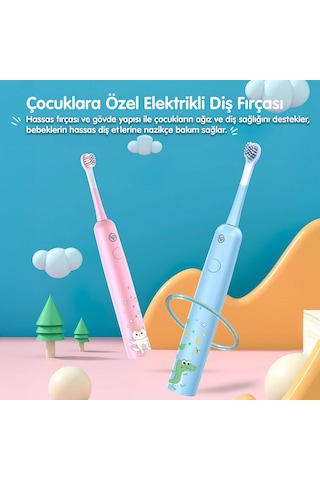 Npo Nicefeel X500 39600vps Şarjlı Sonic Çocuk Diş Fırçası-mavi