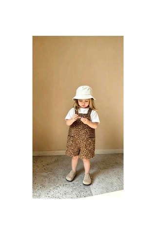 Poala Kids Leopar Desenli Salopet