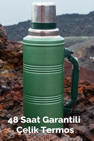 Paslanmaz Çelik 2.2 Litre 48 Saat Yalıtımlı Yeşil Çay Termosu Kutusuz - Spor & Outdoor Diğer