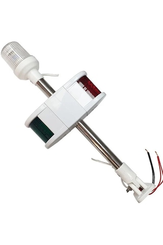 Tekne Bayrak Direği. 50cm. Bayrak Direği Seyir Feneri Kombine Set