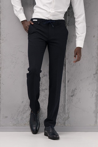 Ecer Regular Fit Yan Cepli Kışlık Gofre Kumaş Pantolon Lacivert