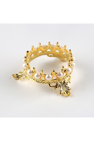 Geeksen "taç Şekilli İnci Süslemeli Tırnak Fırçası Ve Makaj Fırçası Tutucu - Ev & Kuaför Kullanımı İçin"