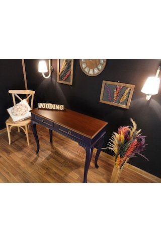 Wooding 120 Cm Çekmeceli Masif Lacivert Ceviz Dresuar (548588695) Ceviz