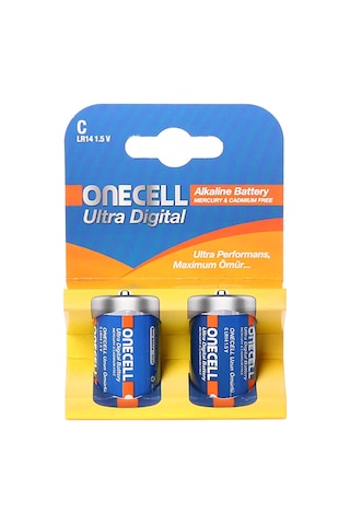 Onecell LR14 1.5 V Ultra Dijital Alkalin C Boy Pil 2'li