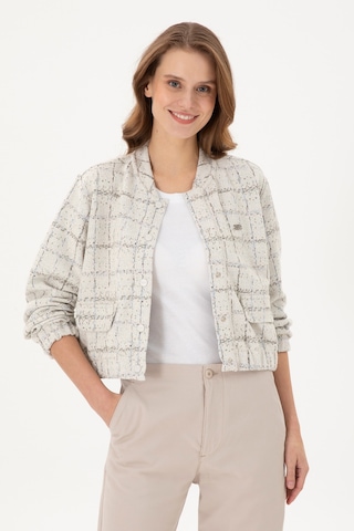U.S. Polo Assn. Kadın Krem Bomber Ceket 50292427-VR071