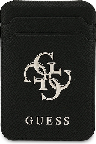 Guess Lisanslı Metal Büyük 4g Ve Yazı Logolu Standlı Magnetik Kartlık Siyah