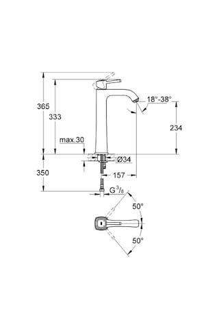 Grohe Grandera Çanak Lavabo Bataryası Krom 23313000