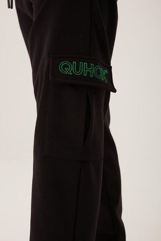 Quhox Erkek 3 İplik Jogger Eşofman Altı Siyah