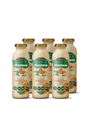 6'lı Paket Badem Sütü Bazı Konsantre Bitkisel Süt 250gr, %100 Badem, Şekersiz