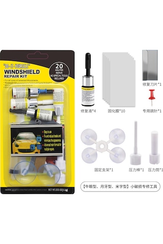 Yifomall Oto Cam Tamir Aleti Seti - Beyaz Aparatlı Lüks Versiyon