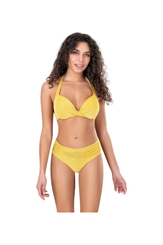 Endeep Kadın Düğüm Detaylı Destekli Hardal Bikini Takımı