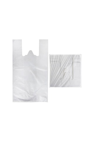 Ordinary Beyaz Market Poşeti Torbası Hışır Atlet Poşet Büyük Boy 1 KG 30 x 60 CM