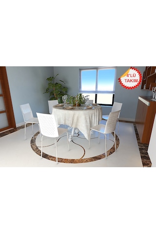 Casella Roy Plastik Sandalye Metal Krom Ayak Mutfak Salon Çalışma