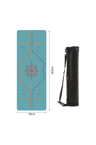 Xtr Fitness Profesyonel Kauçuk Yüzey Kaydırmaz Yoga Matı 5 MM Mavi Çok Renkli