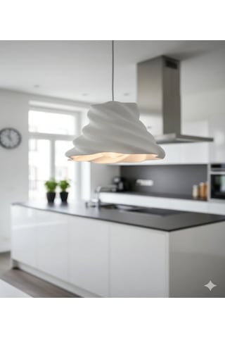 Stroom Beton Dokulu Dekoratif , Modern Sarkıt Avize Beyaz