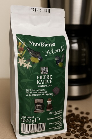Premium Monte Filtre 1000 Gr Çekirdek Kahve Çekirdek Kahve