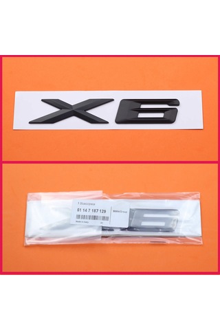 Bmw X6 Siyah Bagaj Yazı Logo 180Mm