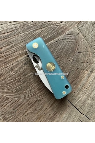 Böhler N690 Çelik Çakı Özel Üretim Çelik Çakı Cep Çakısı Kamp Çakısı 15cm Mavi