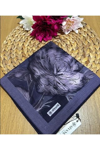 Siyane Scarf Lotus Desen Eşarp 01 mor