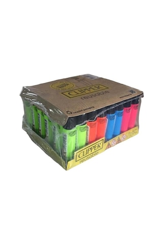 Clipper Micro Renkli Taşlı Çakmak 48 Adet 8578