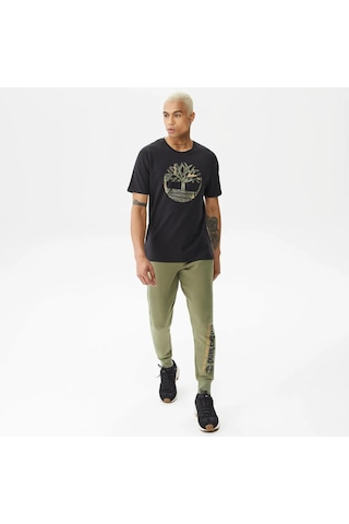 Timberland Tree Logo Camo Erkek Tişört Siyah 001