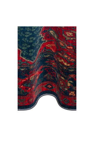 Hoom Rugs Cadis Kdm 03 Navy Vintage El Emeği Yüksek Kara Tezgah Halısı Kırmızı - Mavi