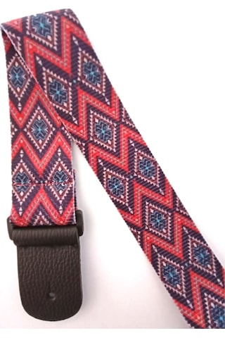 Raymond Joes Rj200-b13 Gitar Askısı Deluxe Teal Guitar Strap Deri Başlıklı