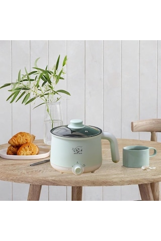 Homyl Mini Sıcak Tencere Yapışmaz Erişte Pişirici Vapursuz