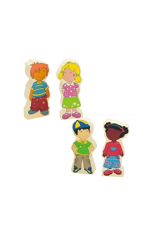 Ahşap Mıknatıslı Çocuklar Kıyafet Değiştirme 12 Parça