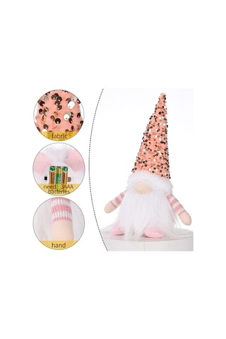 Xianwen Reedark 3'lü Noel Işıklı Peluş Santa Bebek Süsleri -