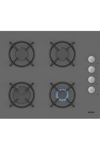 Simfer 4 Fonksiyon Trend Mekanik Silver Power Turbo 2'li Ankastre Set ( Fırın + Ocak)
